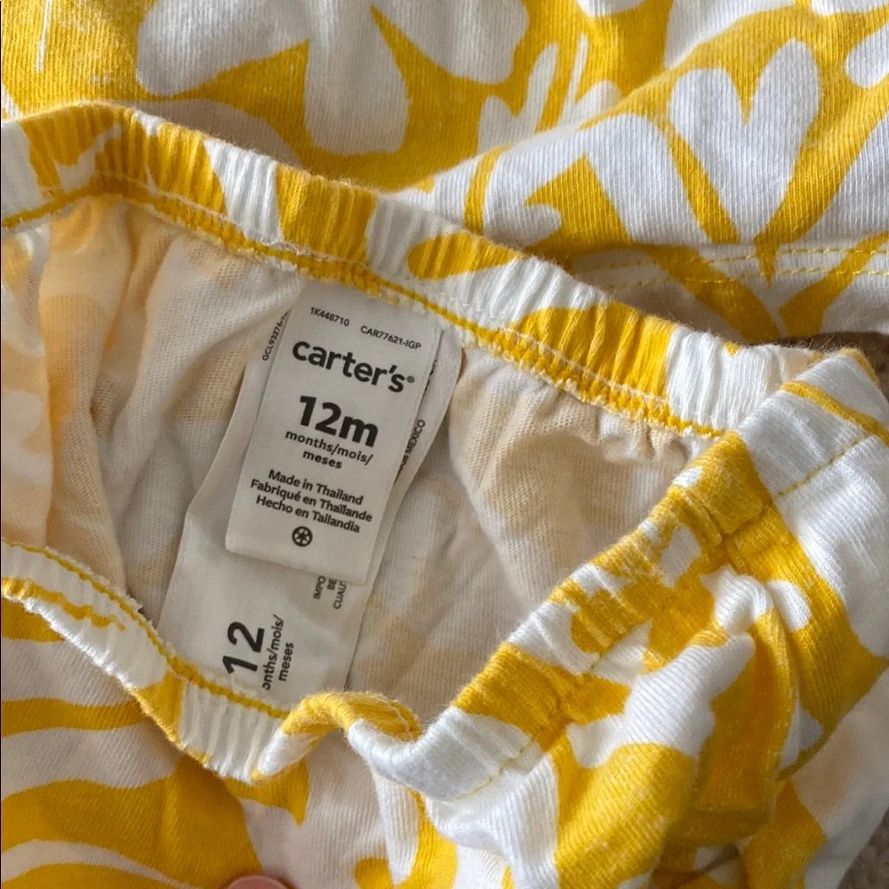 Yellow Floral Kids Top and Bottom Set
